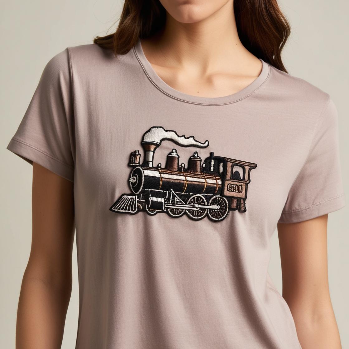 Ash Mauve, Fashionable Everyday Cotton T-Shirt for Women