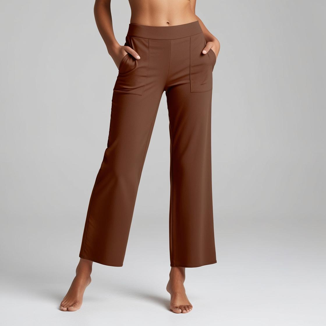 BarelyStylish Women's Pants/Palazzos – Dark Orange Effortless Comfort & Chic Style