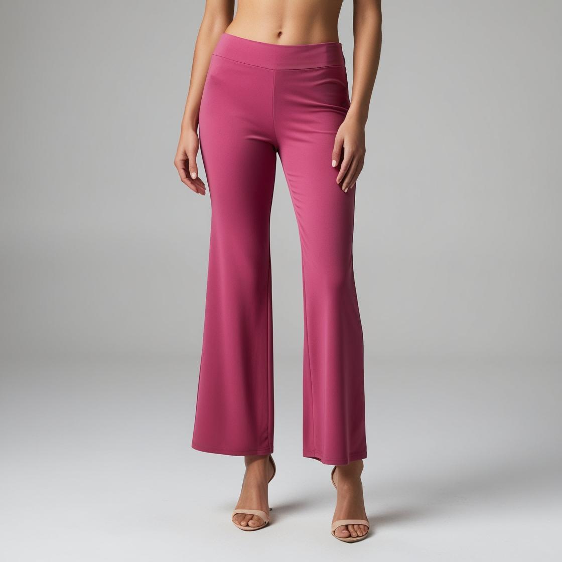 BarelyStylish Women's Palazzos – Lotus Pink Effortless Comfort & Chic Style