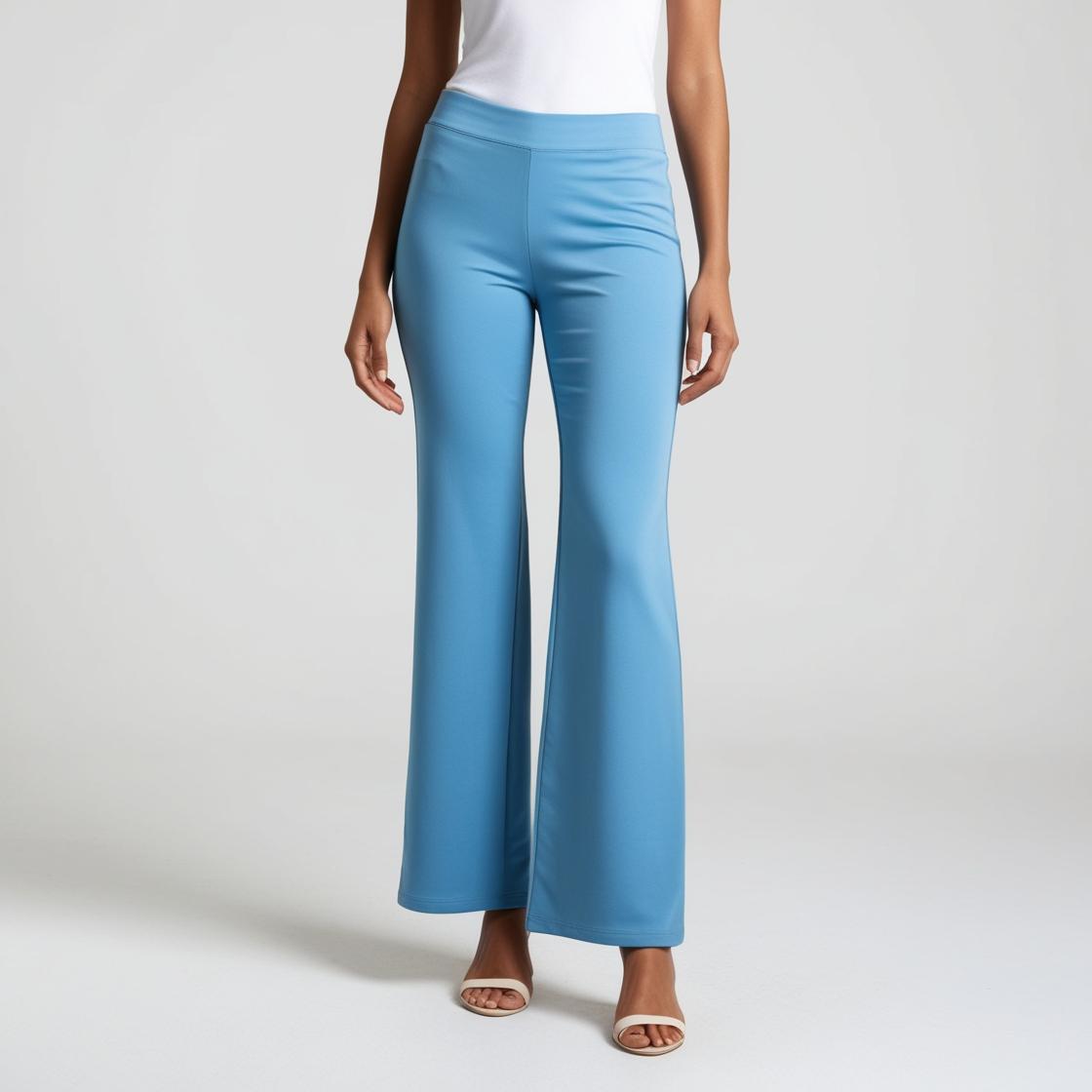 BarelyStylish Women's Palazzos – Blue Sky Effortless Comfort & Chic Style