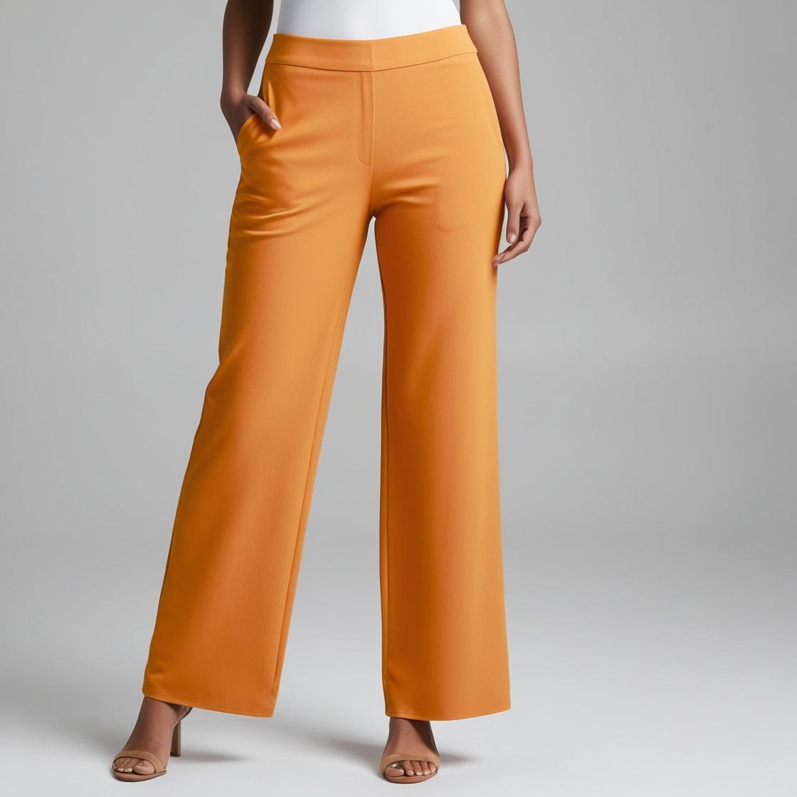 BarelyStylish Women's Palazzos – Yellow Capsicum Effortless Comfort & Chic Style