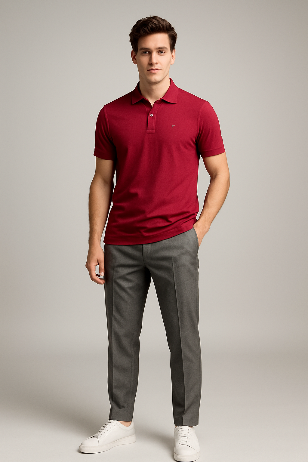 Premium Maroon Polo T-Shirt for Men | Soft Cotton | Smart Casual Wear – BarelyStylish