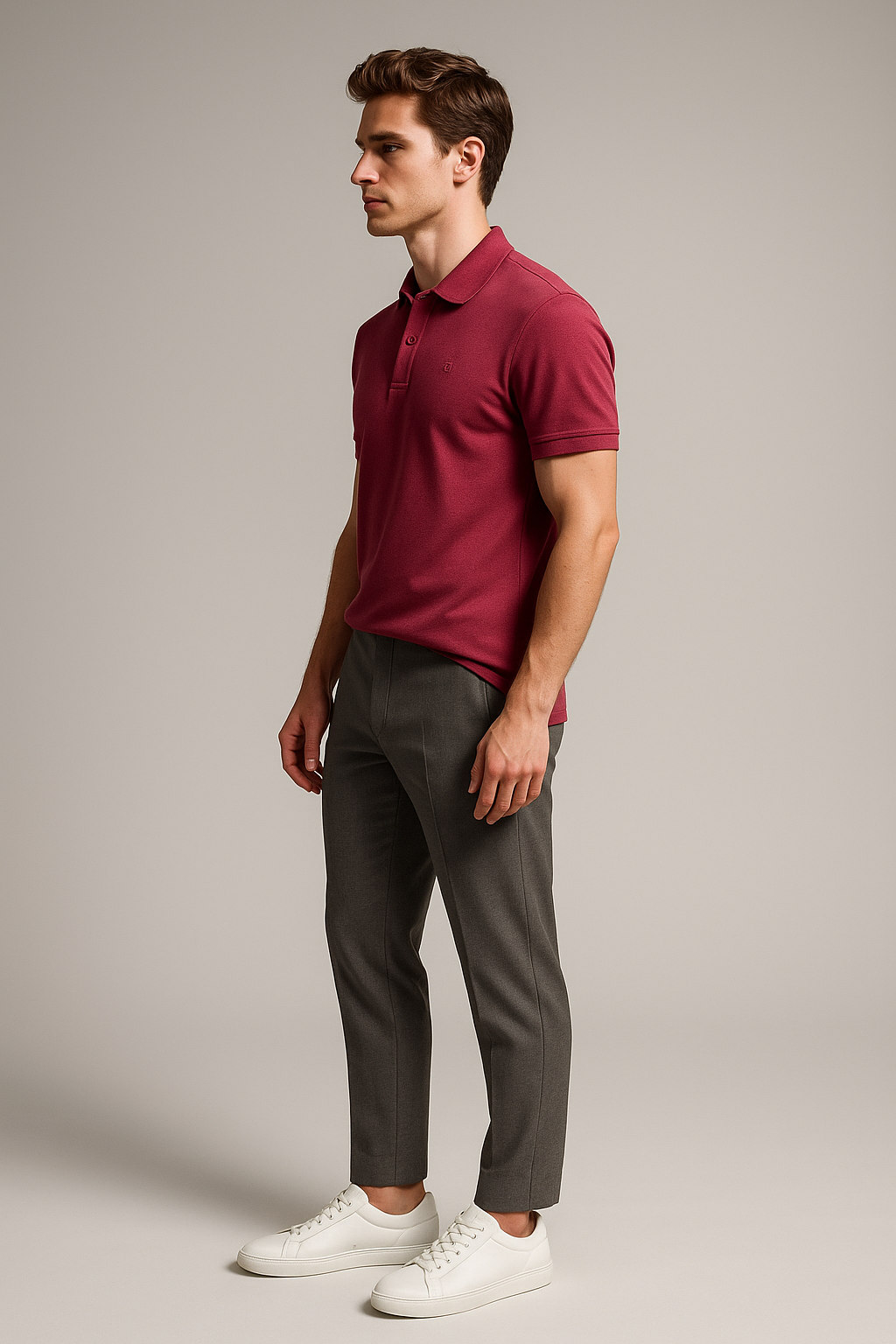 Premium Maroon Polo T-Shirt for Men | Soft Cotton | Smart Casual Wear – BarelyStylish