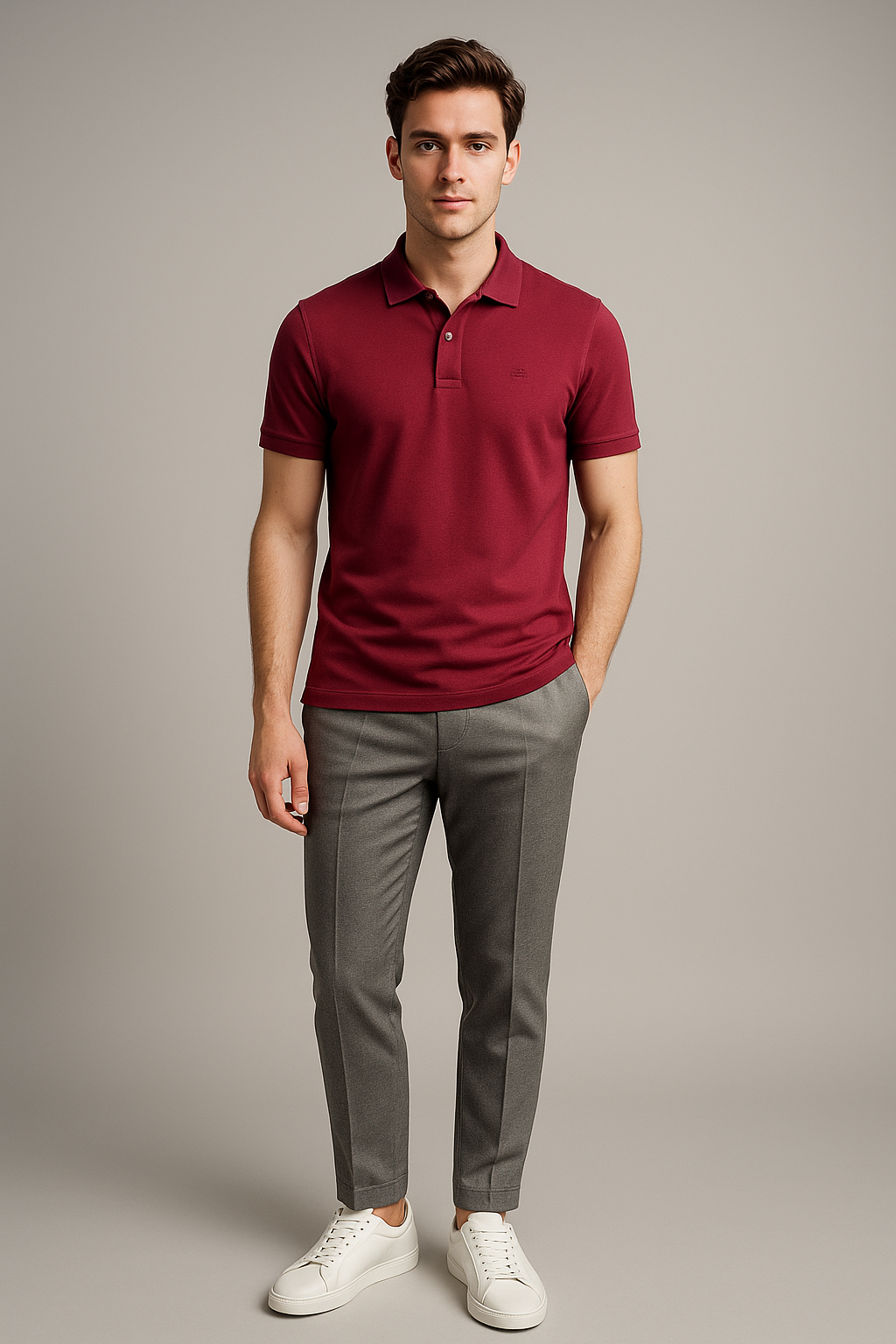 Premium Maroon Polo T-Shirt for Men | Soft Cotton | Smart Casual Wear – BarelyStylish