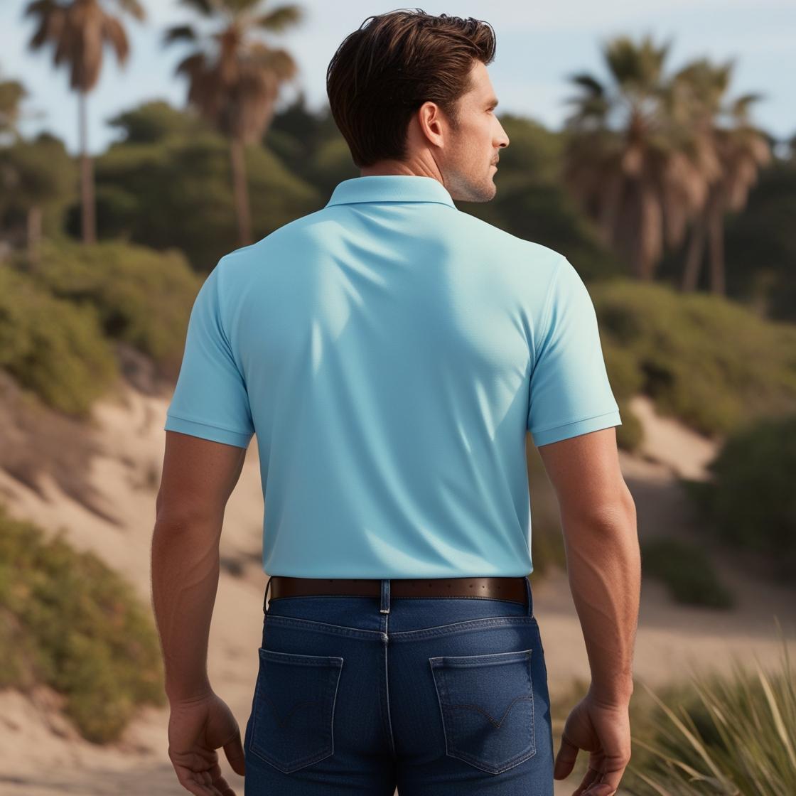 Beach Sky BarelyStylish Polo T-Shirt