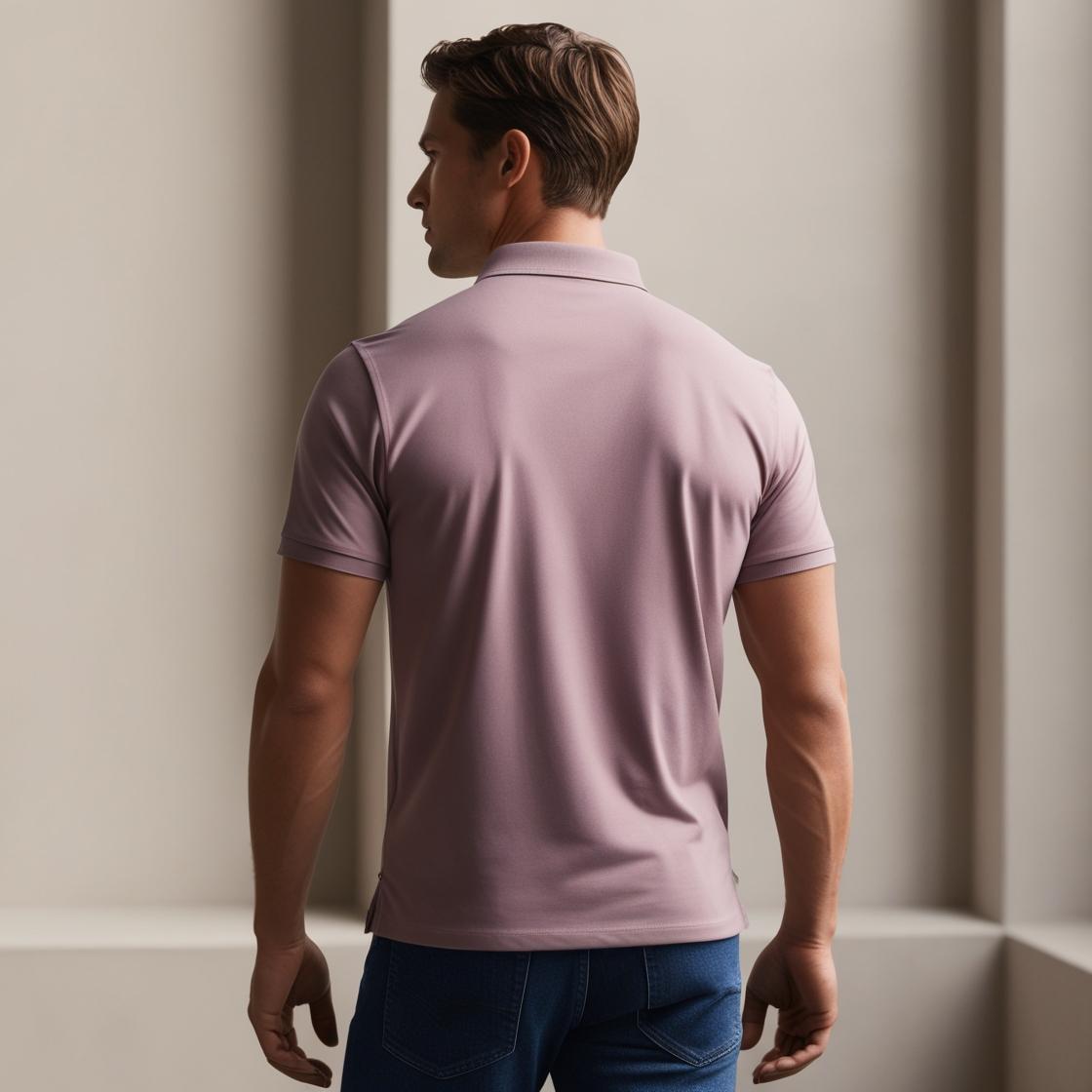 Light Wine Color Polo T-Shirt for Men – Smart Casual by BarelyStylish