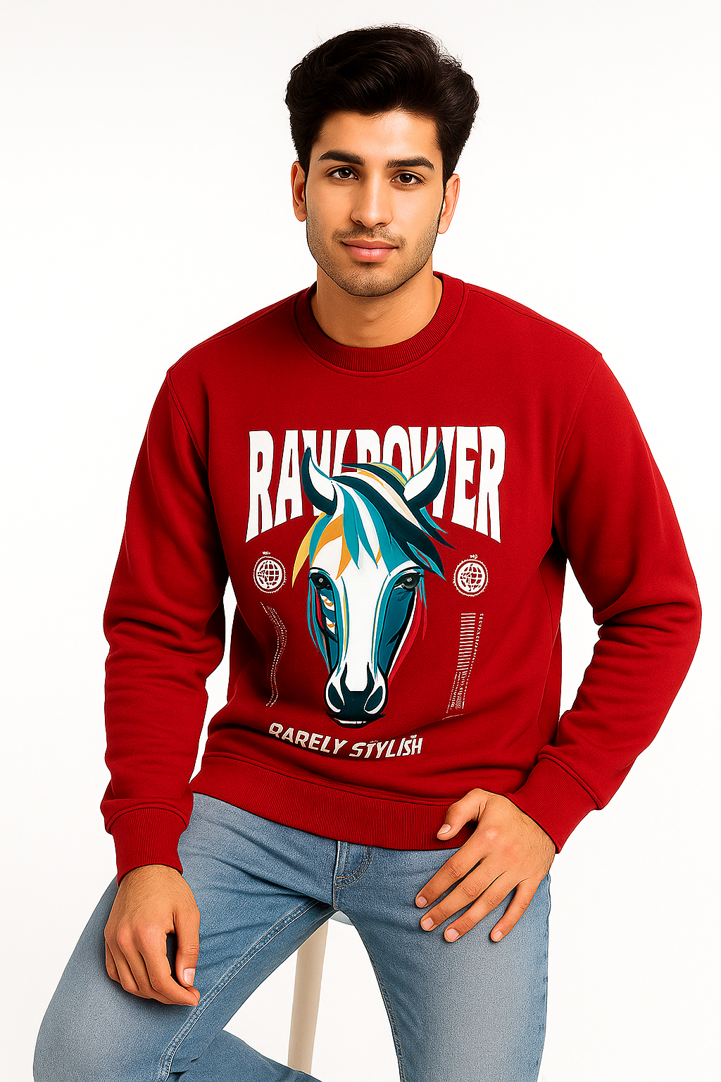 Crimson Raw Power Sweatshirt