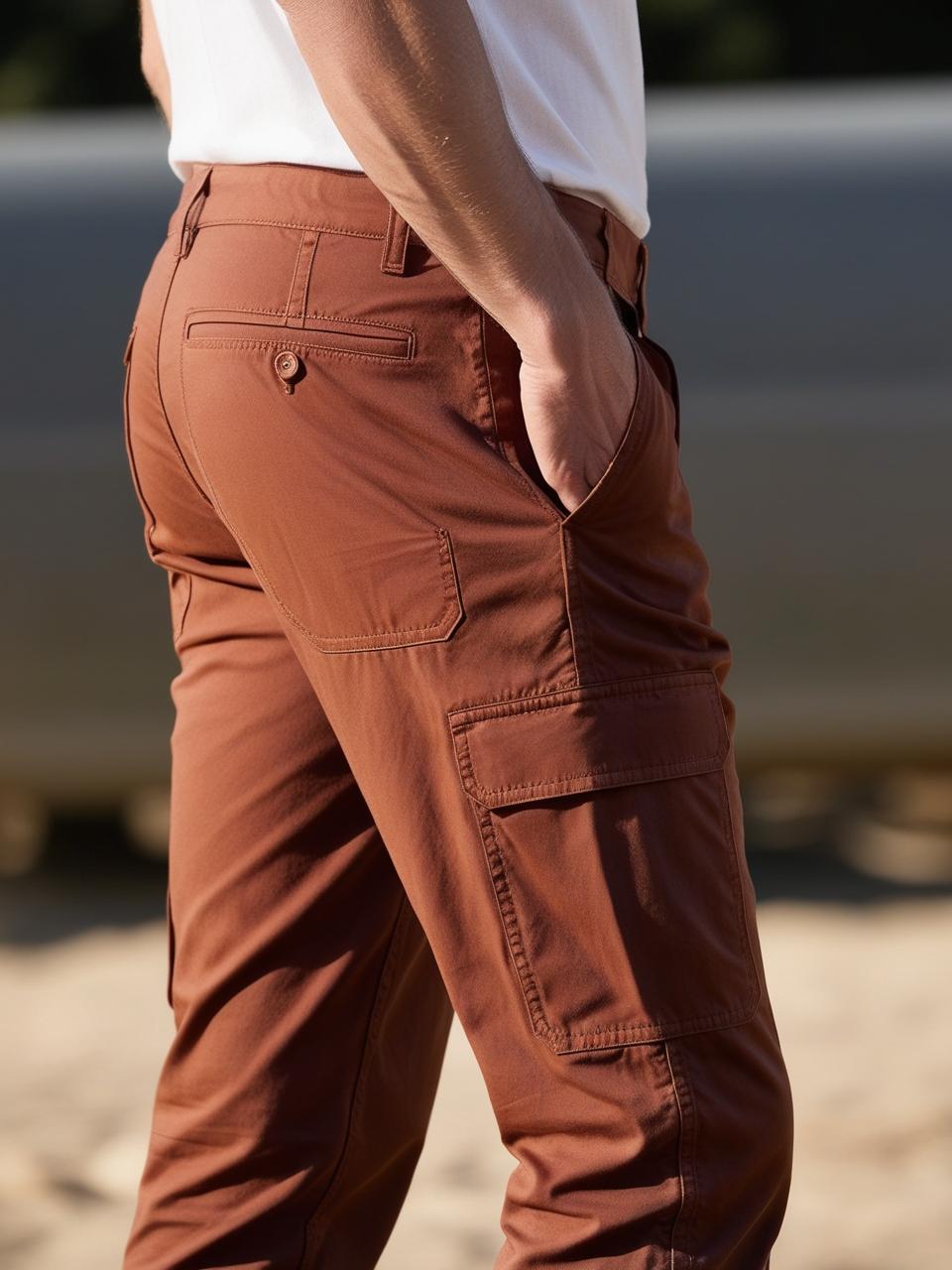 Men’s Utility Cargo Pants – Rusty Brown Versatile, Durable, and On-Trend