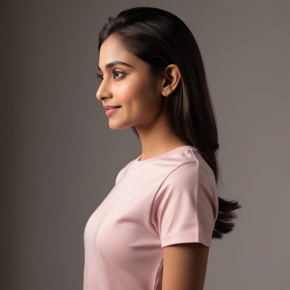 Pink Cotton Tshirt for Women