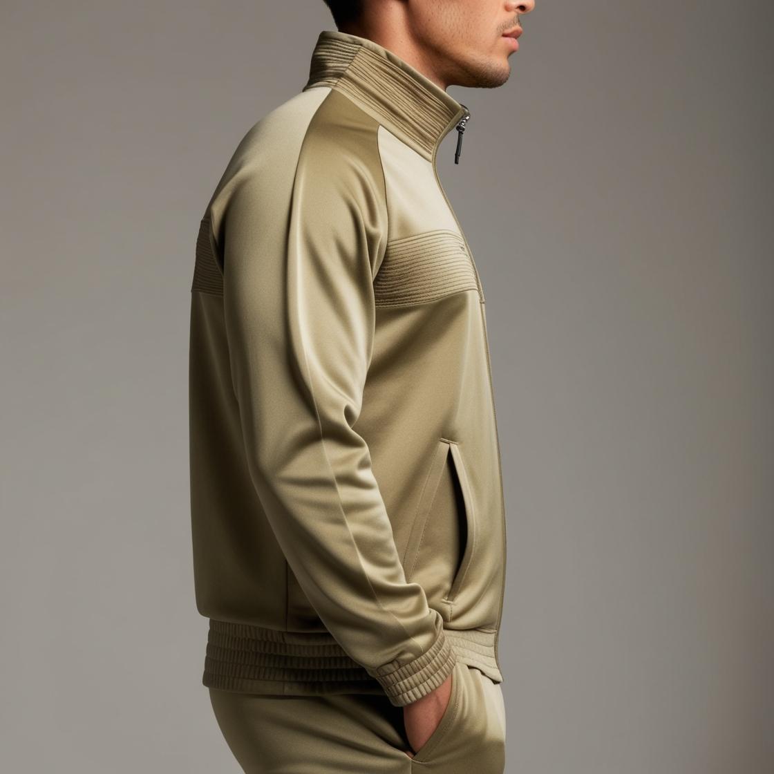 Side View of Khaki Track Suit