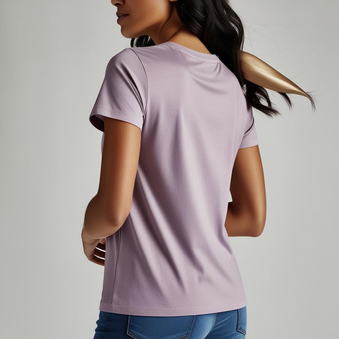 Soft & Breathable Women’s Cotton Tees – Light Purple Stay Cool & Stylish