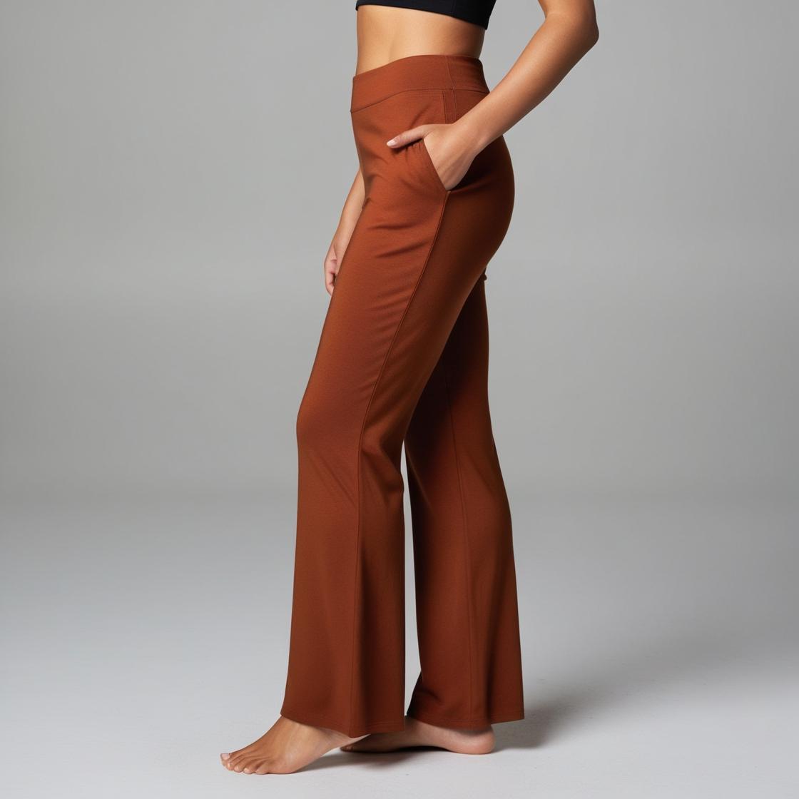 BarelyStylish Simply Chic Palazzo Pants – Dark Orange Your Daily Comfort