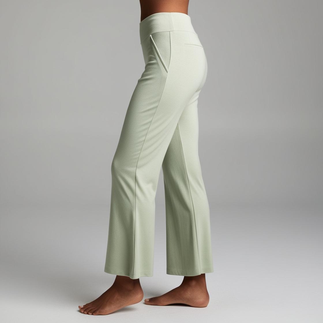 BarelyStylish Women's Palazzos – Pista Green Effortless Comfort & Chic Style