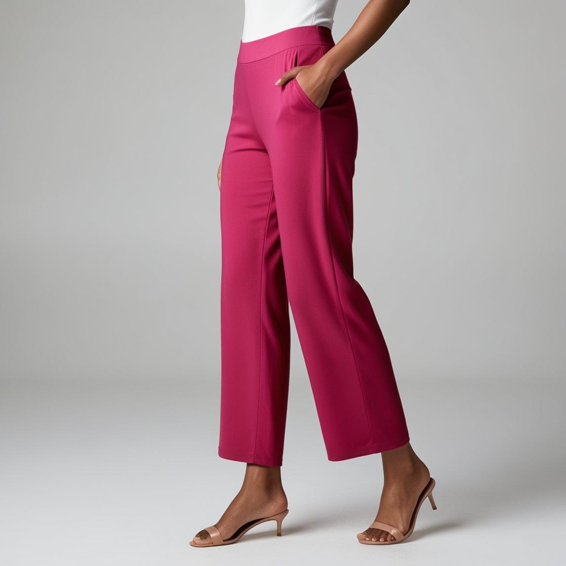 BarelyStylish Women's Palazzos – Lotus Pink Effortless Comfort & Chic Style