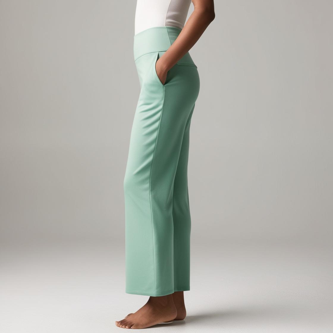 BarelyStylish Women's Palazzos – Mint Effortless Comfort & Chic Style