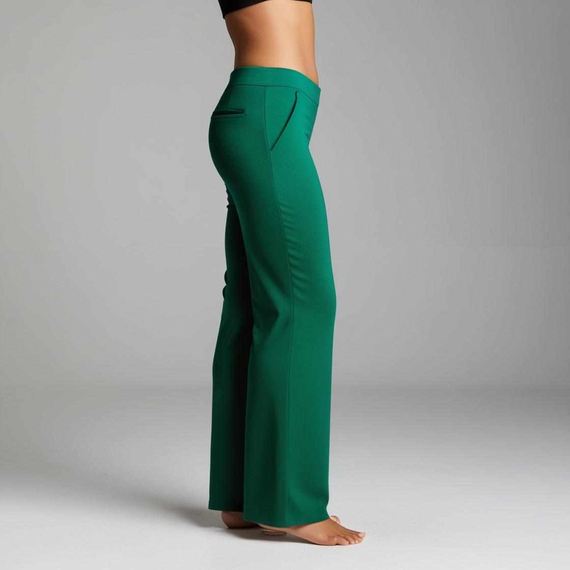 BarelyStylish Women's Palazzos – Chilli Green Effortless Comfort & Chic Style
