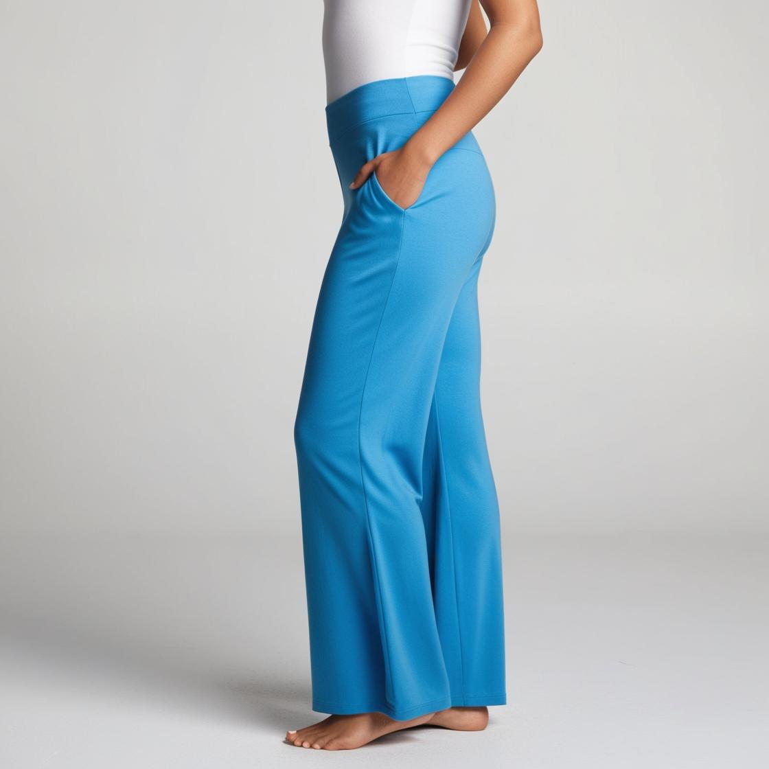 BarelyStylish Women's Palazzos – Blue Sky Effortless Comfort & Chic Style