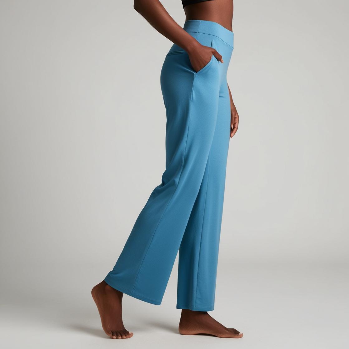 BarelyStylish Women's Palazzos – Blue Sky Effortless Comfort & Chic Style