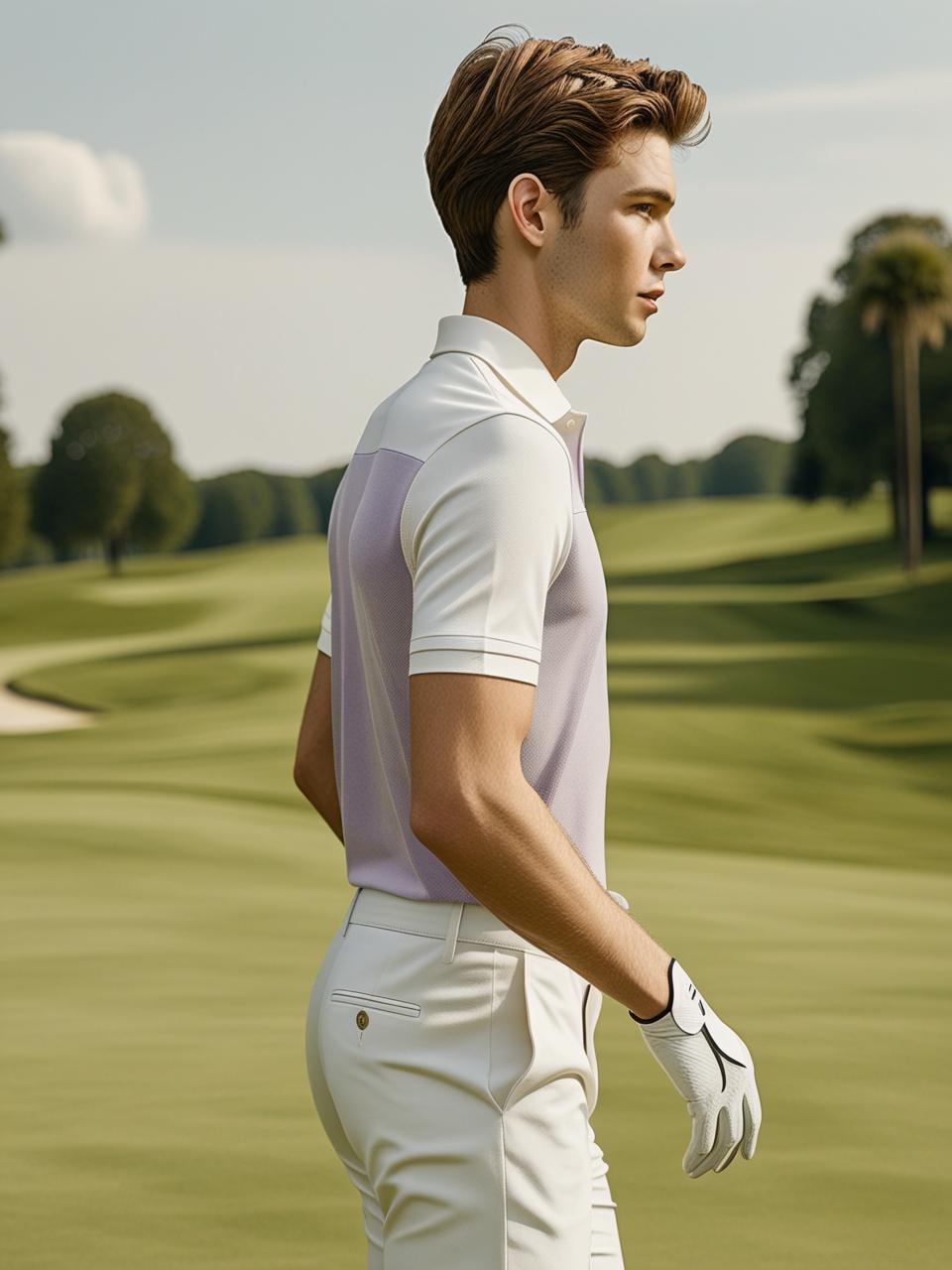 Purple and White Polo T-Shirt for Men – Smart Casual by BarelyStylish