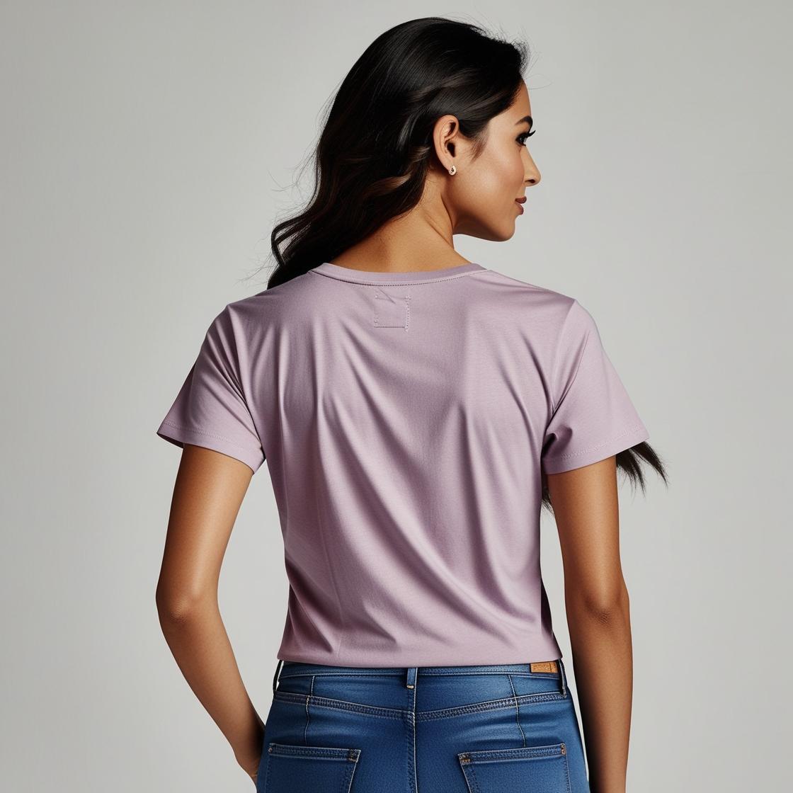 Soft & Breathable Women’s Cotton Tees – Light Purple Stay Cool & Stylish