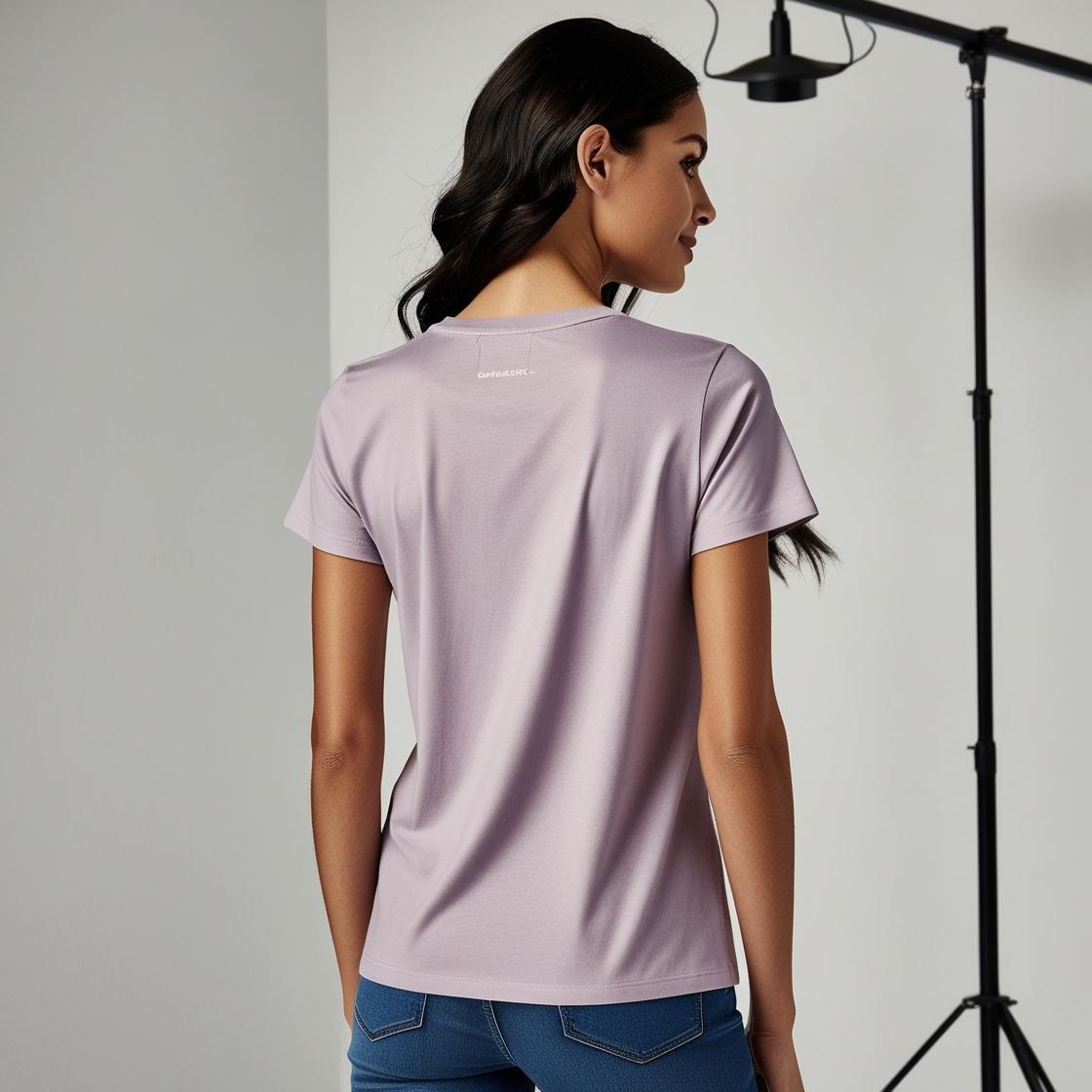 Soft & Breathable Women’s Cotton Tees – Light Purple Stay Cool & Stylish