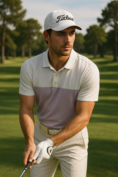 Purple and White Polo T-Shirt for Men – Smart Casual by BarelyStylish