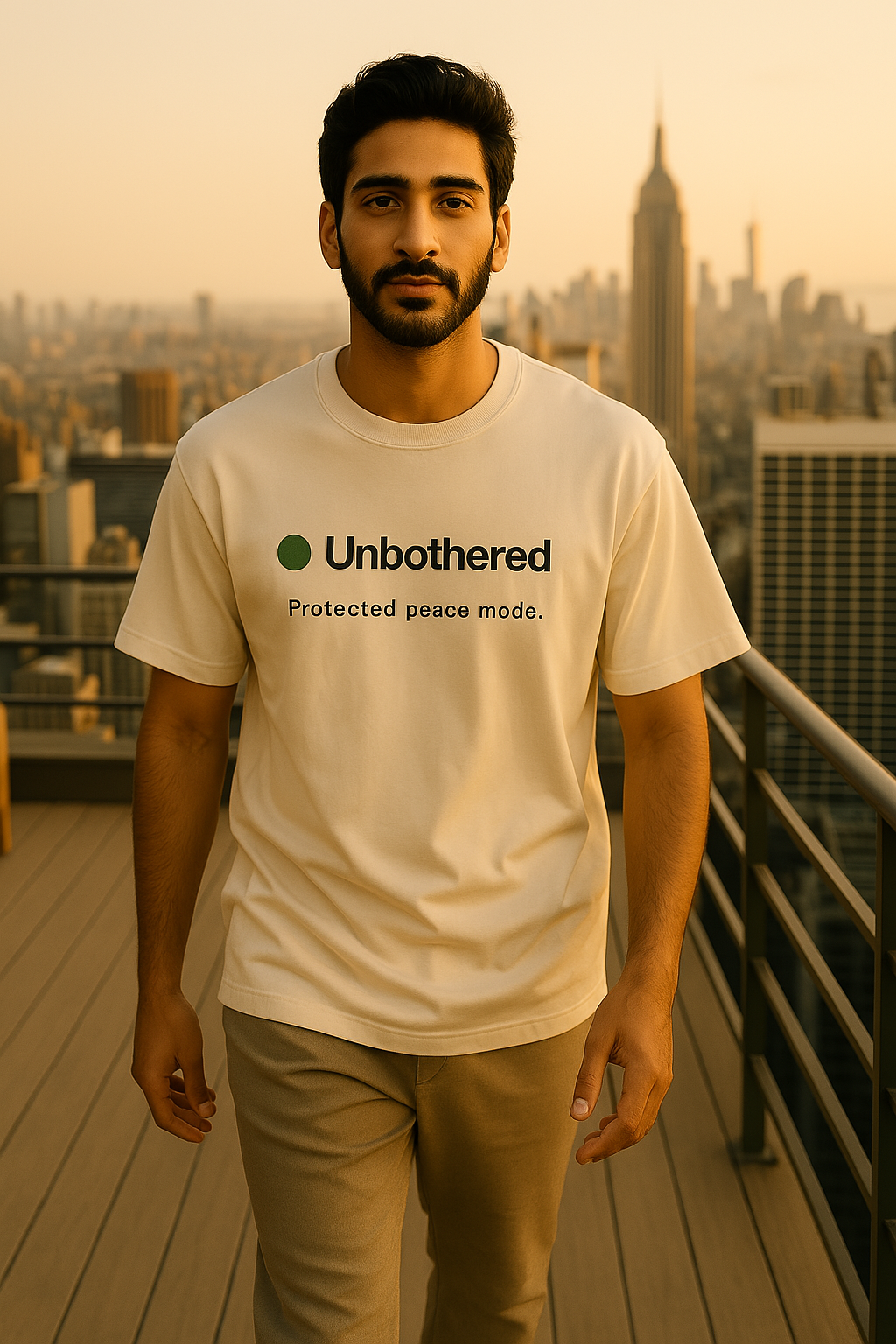 BarelyStylish Cream Shade Cotton T-Shirt for Men – Soft, Breathable & Minimal