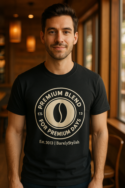 BarelyStylish Cream Shade Coffee Cosy T-Shirt for Men – Soft, Breathable & Minimal