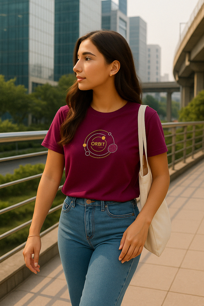 Women’s 100% Cotton Crew Neck T-Shirt – Feather-Soft Comfort | Orbit | BarelyStylish