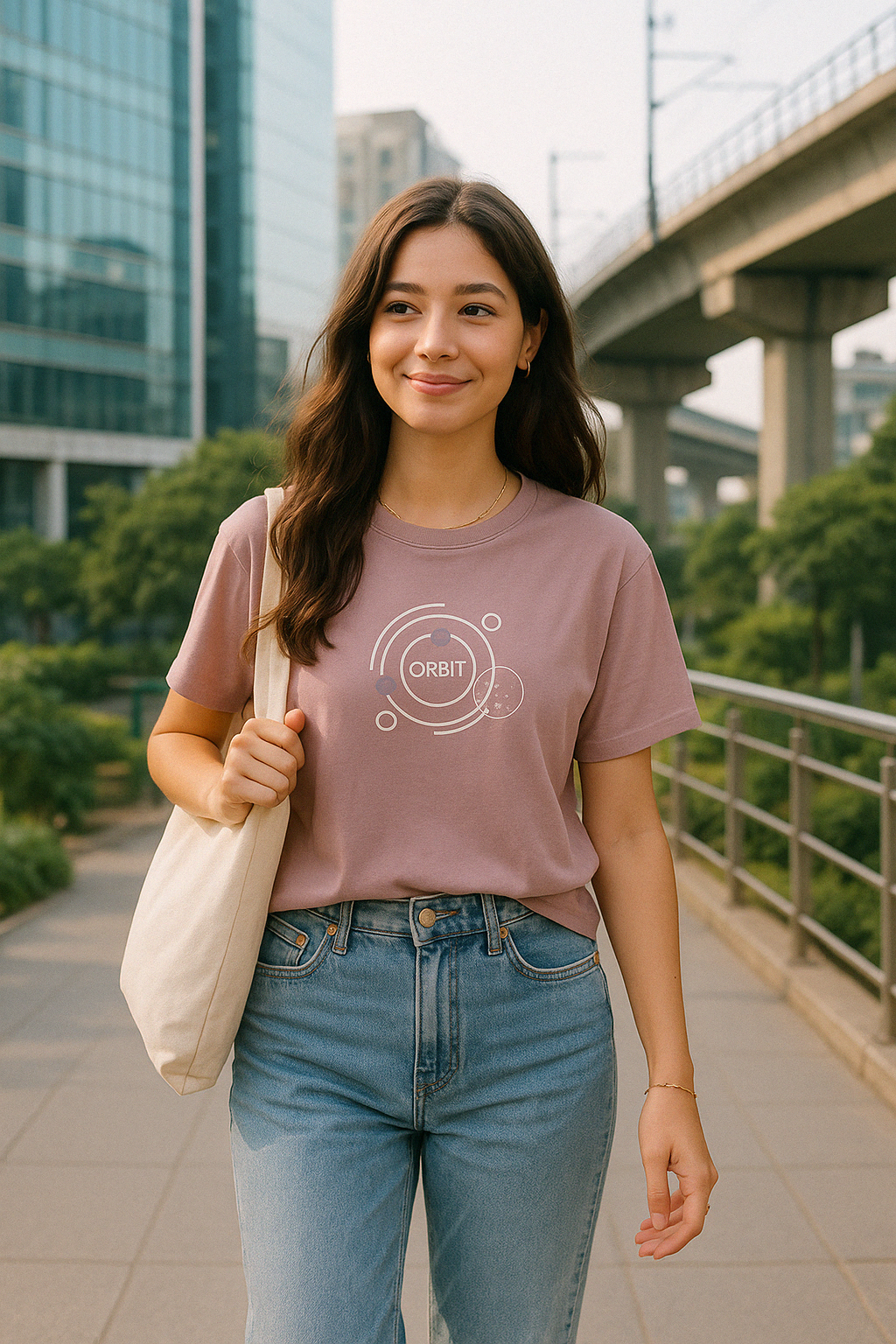 Women’s 100% Cotton Crew Neck T-Shirt – Feather-Soft Comfort | Orbit | BarelyStylish