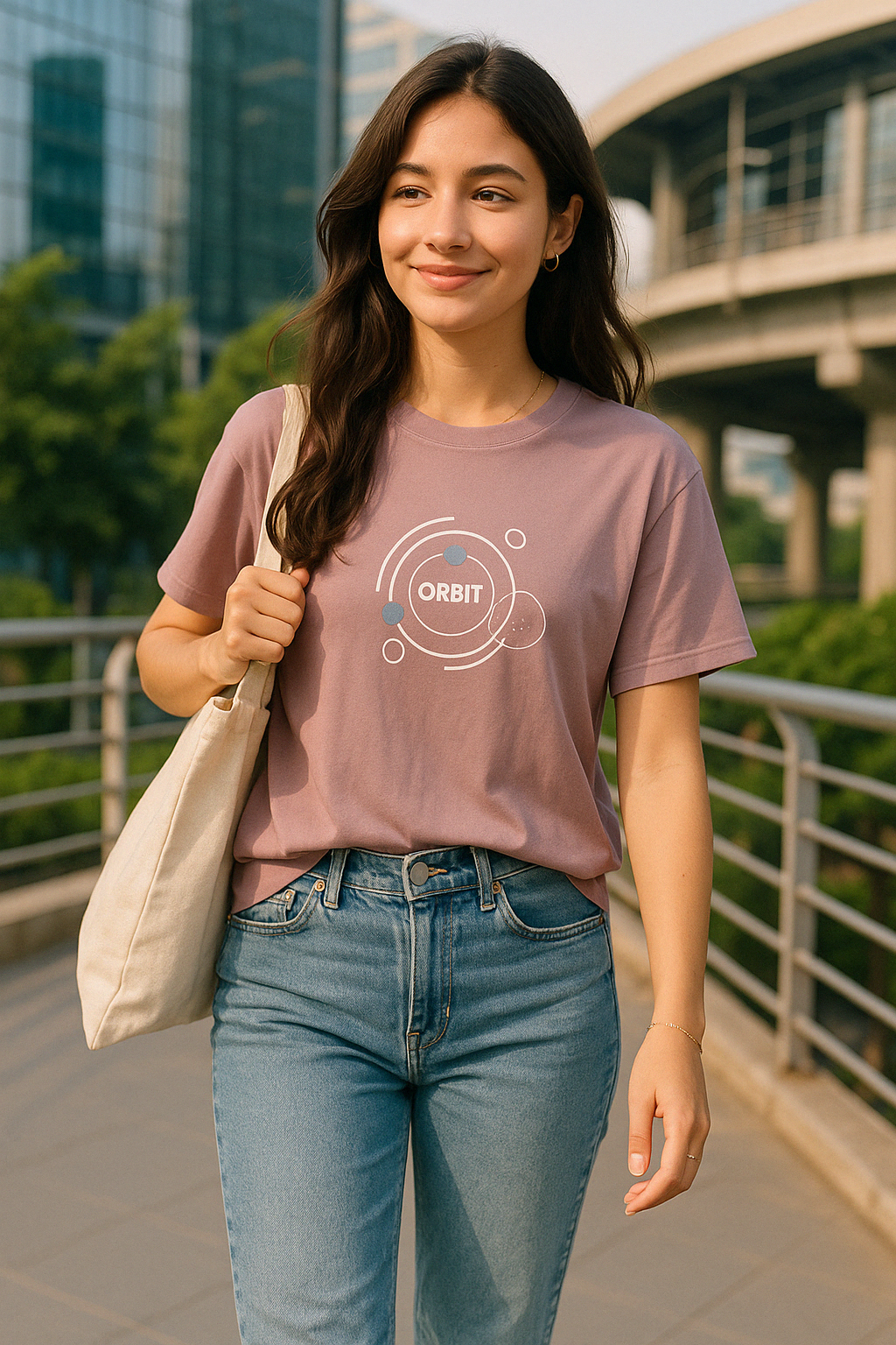Women’s 100% Cotton Crew Neck T-Shirt – Feather-Soft Comfort | Orbit | BarelyStylish