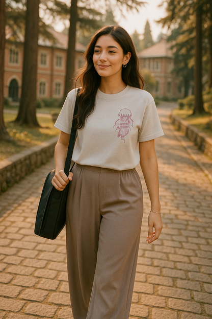 Women’s Cotton Crew Neck T-Shirt – Just Float | BarelyStylish
