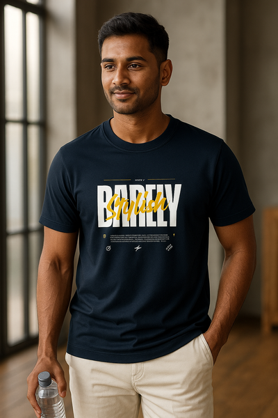 BarelyStylish Men’s Crew Neck Signature Tee