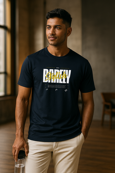 BarelyStylish Men’s Crew Neck Signature Tee