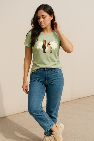 BarelyStylish Crewneck T-Shirt for Women College Campus