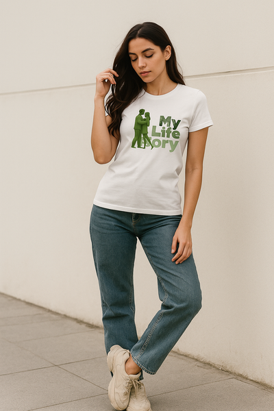 BarelyStylish Crewneck T-Shirt for My Love Life