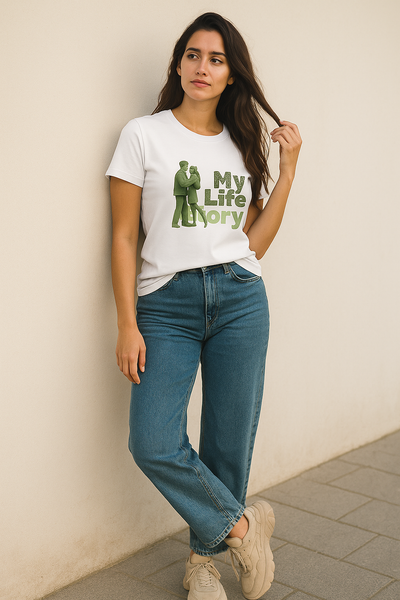 BarelyStylish Crewneck T-Shirt for My Love Life