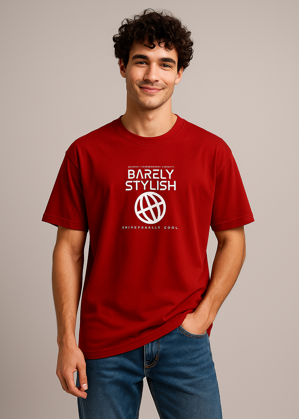 BarelyStylish Premium Cotton Crewneck T-Shirt for Men - Globally Wired