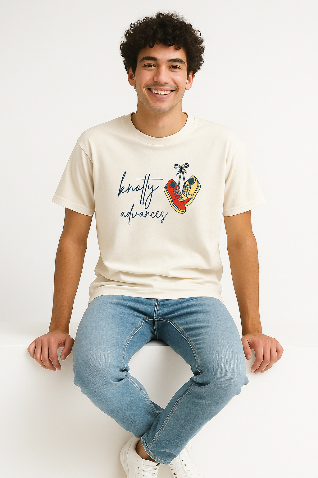 BarelyStylish Premium Cotton Crewneck T-Shirt for Men - Knotty Advances