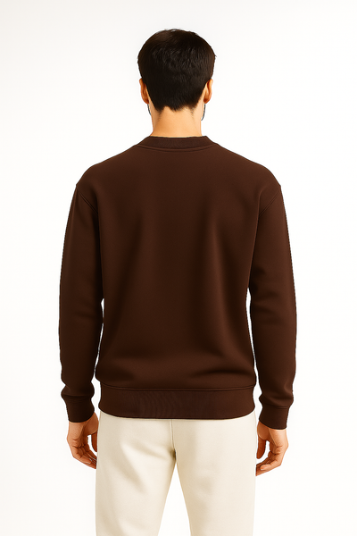 Men's Brown Sweatshirt Back Profile