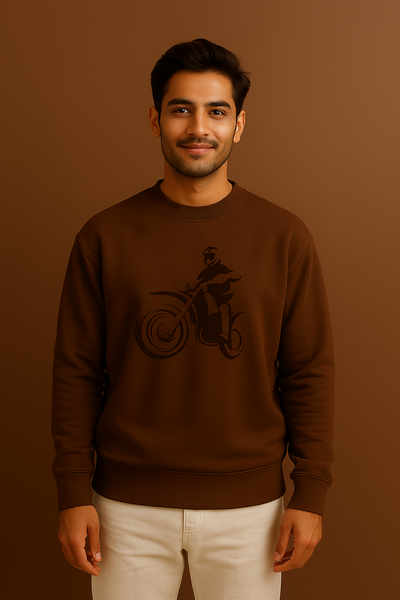 Graphic Brown Sweatshirt for Men