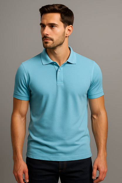 Men's Premium Skylight Blue T-Shirt – Minimalist Casual Wear by BarelyStylish