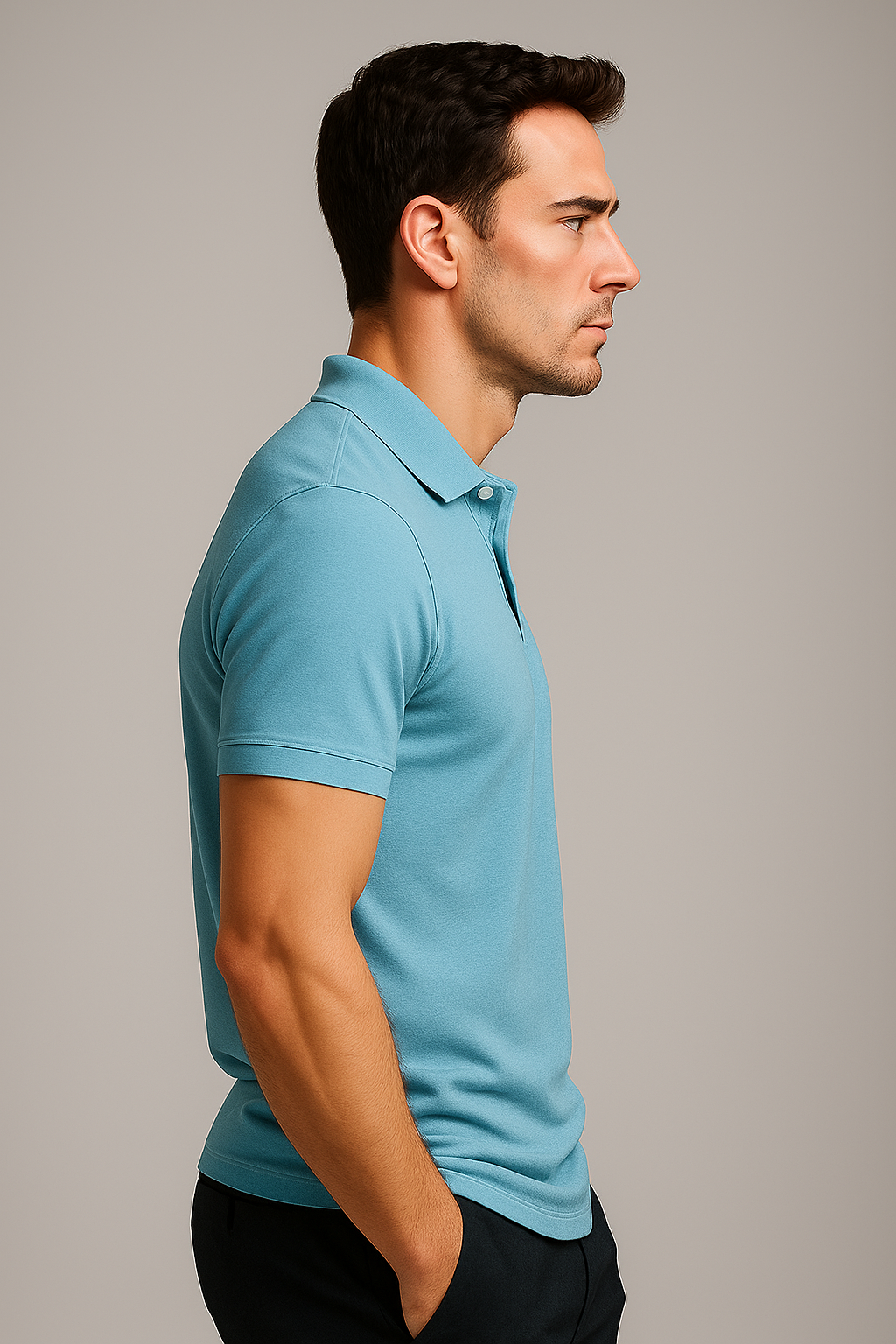 Men's Premium Skylight Blue T-Shirt – Minimalist Casual Wear by BarelyStylish