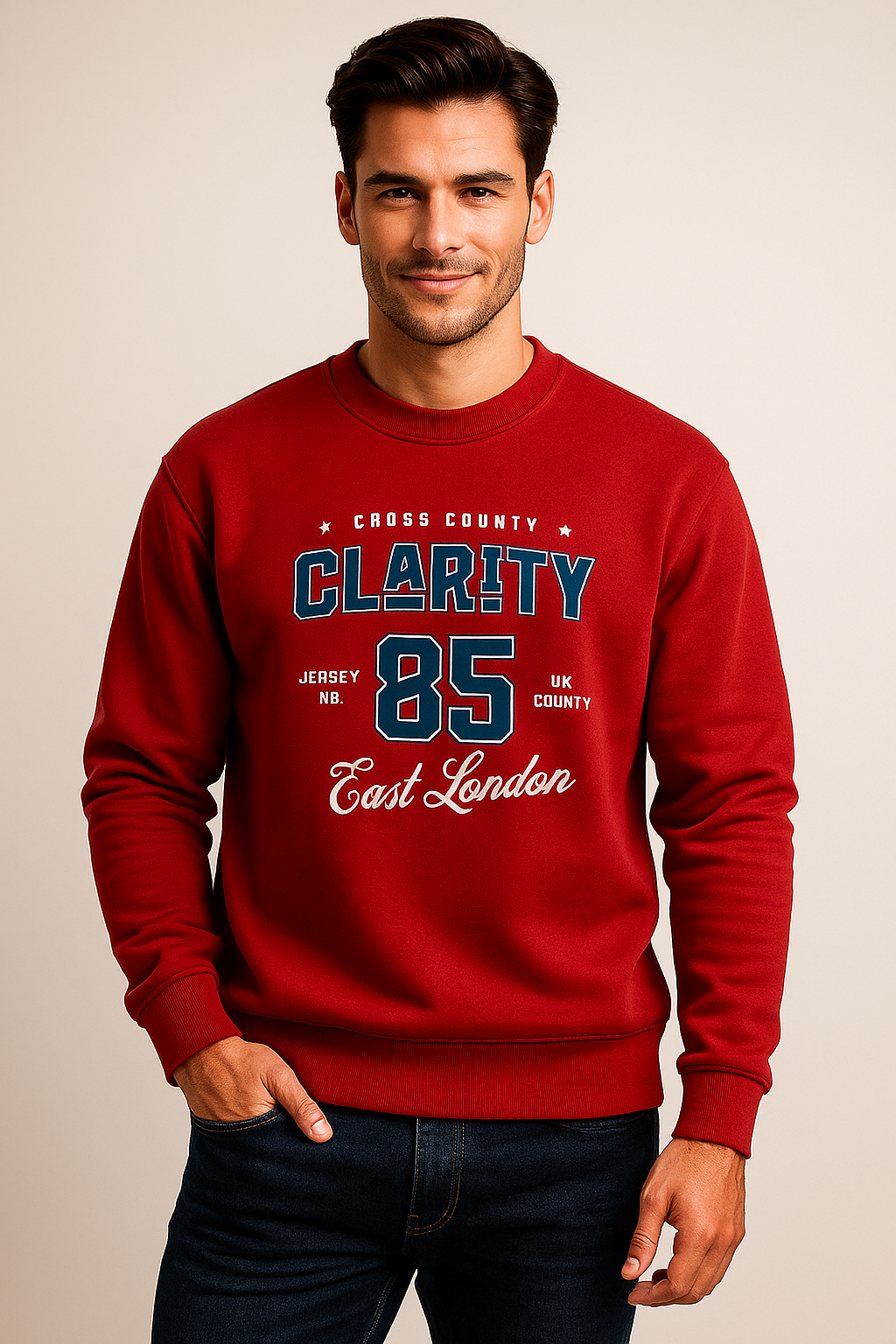 Premium Fleece Cotton Sweatshirt for Men | Clarity