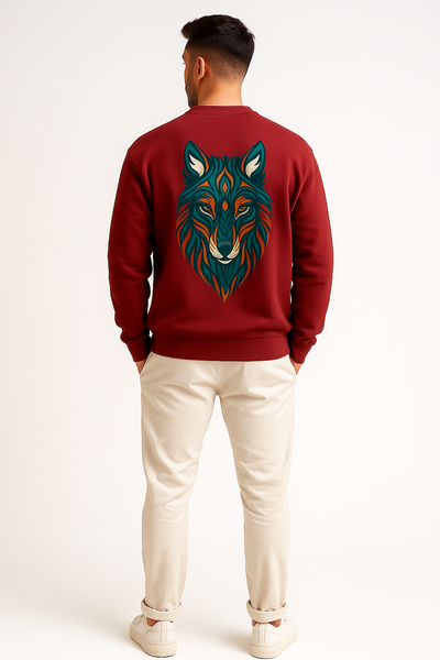 Red Sweatshirt Designer Wear by BarelyStylish