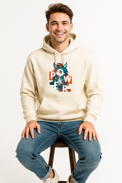 Premium Cream Shade Hoodie For Men