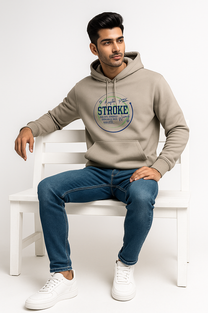 Beige Grey Hoodie for Men by BarelyStylish