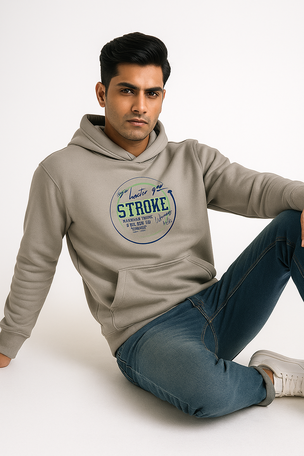 Master Your Stroke Grey Pullover Hoodie