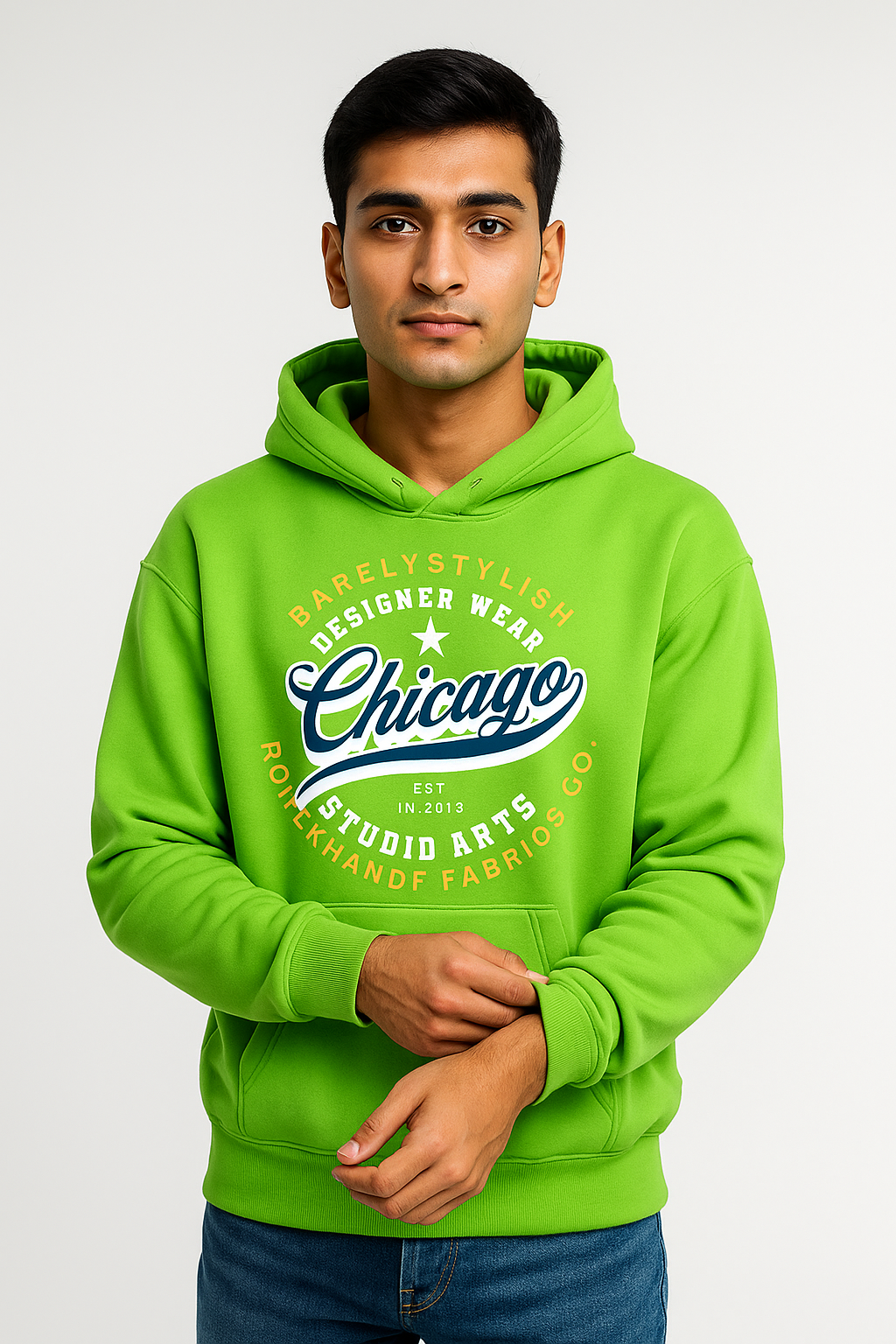Chicago Green Oversized BarelyStylish Hoodie