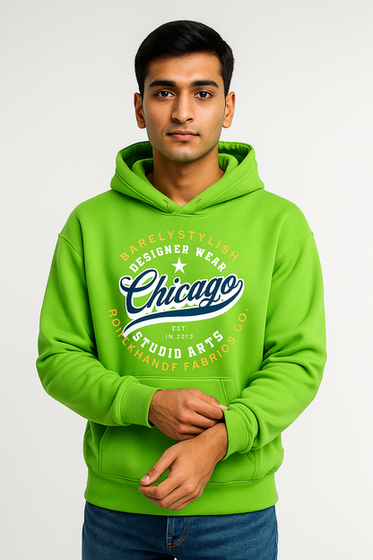 Chicago Green Oversized BarelyStylish Hoodie